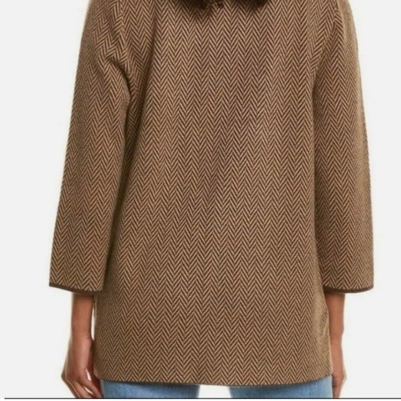 J Crew Sophie Open Front Sweater Blazer In Chevron Preppy Basic Twee Fall - Picture 4 of 13